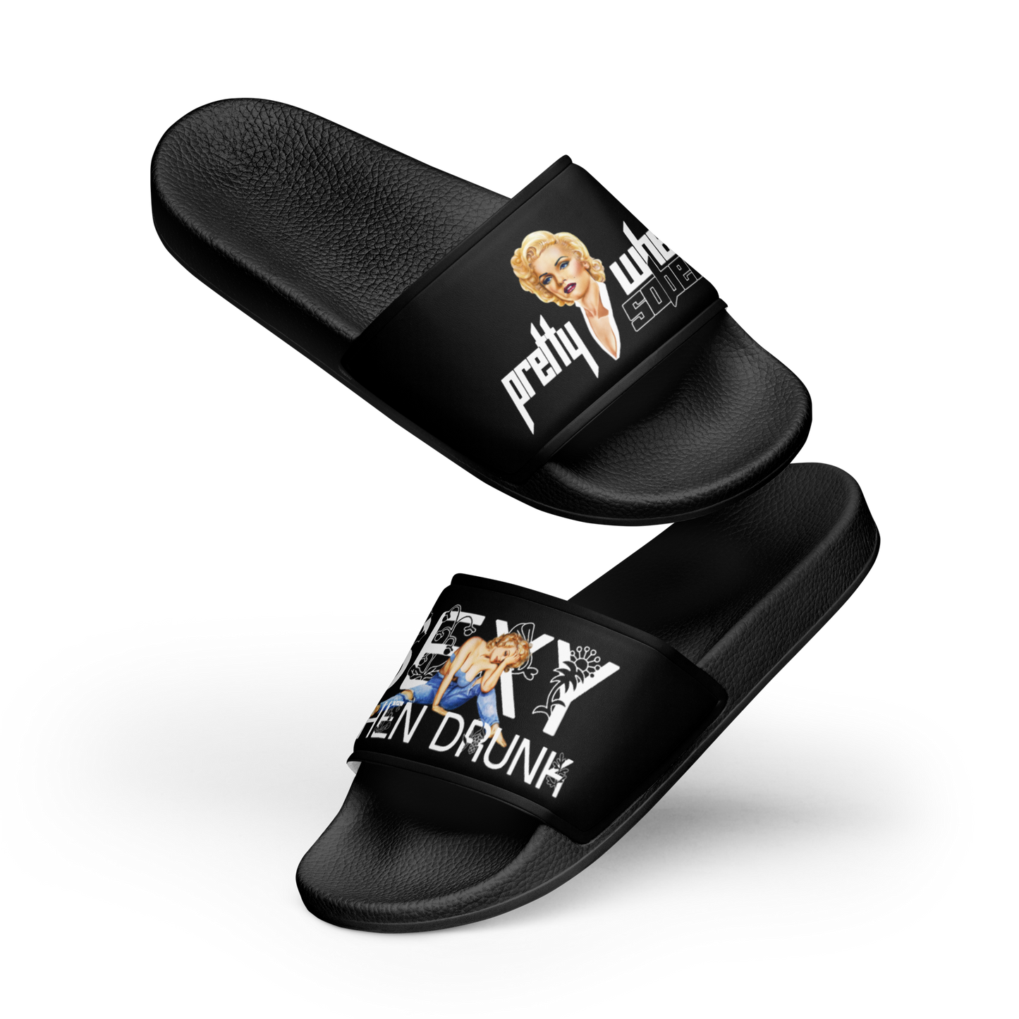 PRETTY WHEN SOBER Women's Slides
