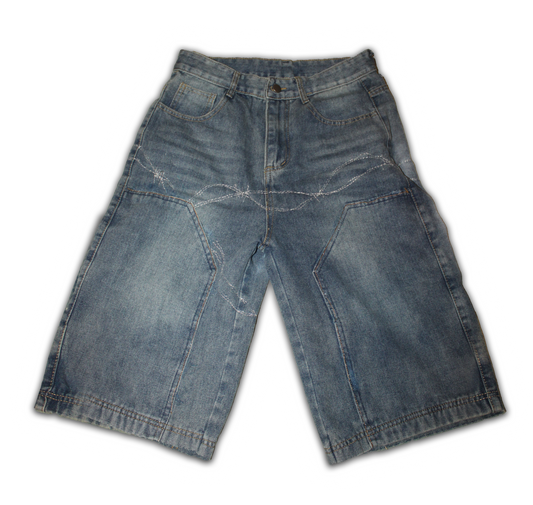 BARBED WIRE DEVOB DENIM JORTS