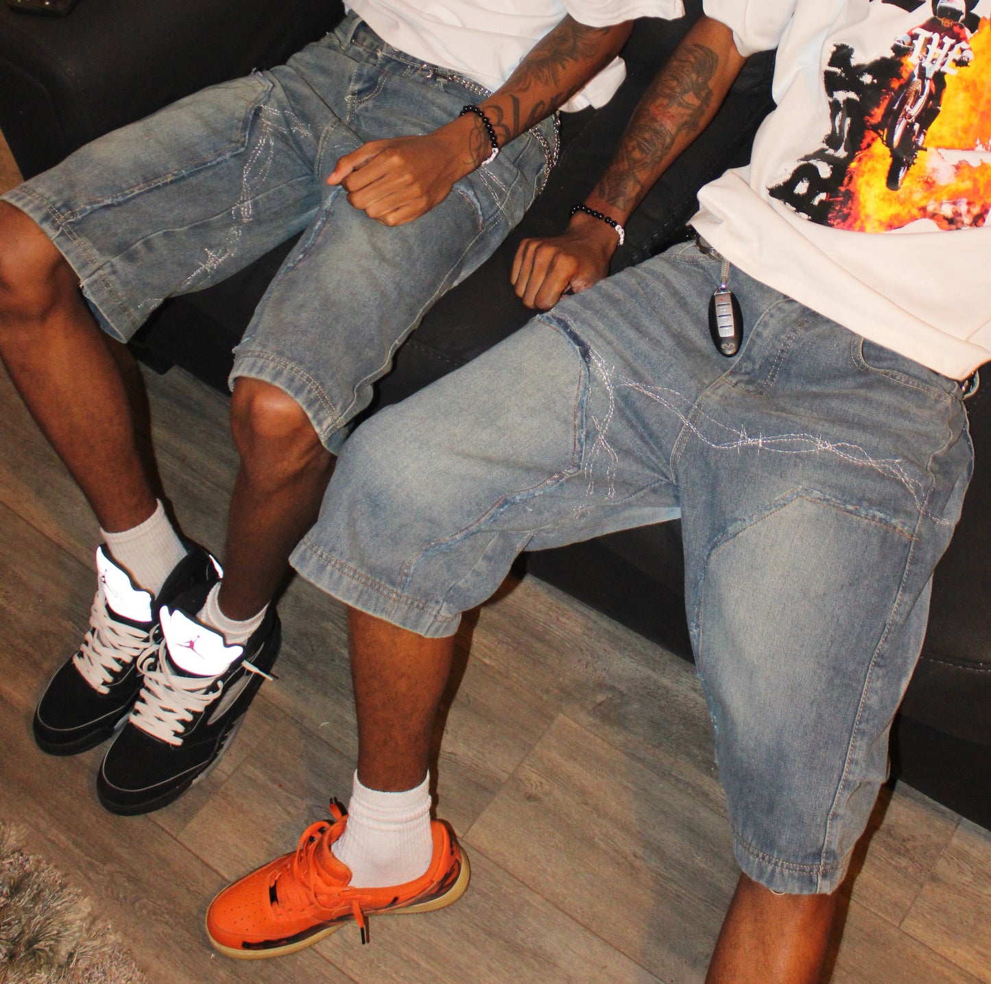 BARBED WIRE DEVOB DENIM JORTS