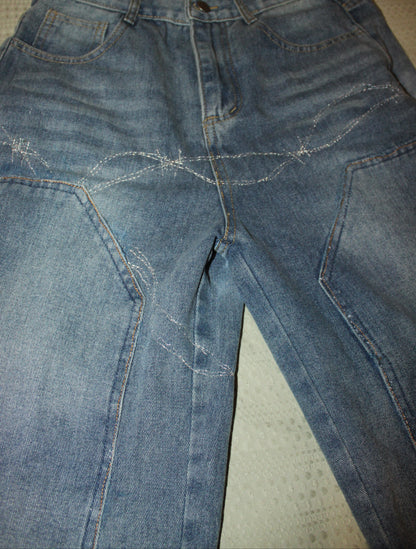 BARBED WIRE DEVOB DENIM JORTS