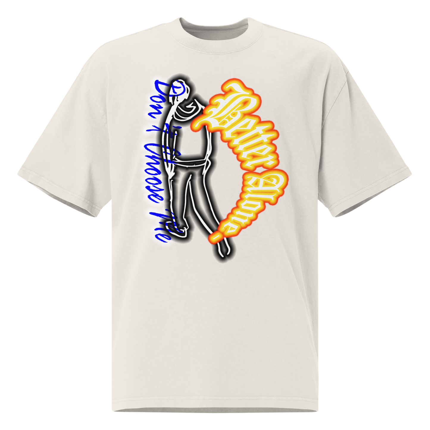 BETTER ALONE CRM OVRSZD TEE