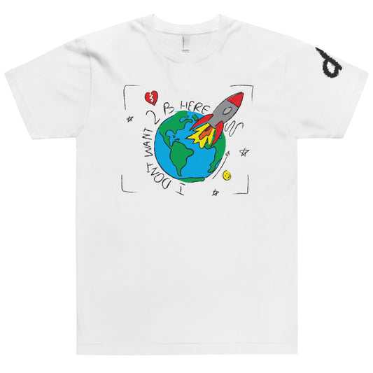 I DON'T WANT 2 B HERE White Tee